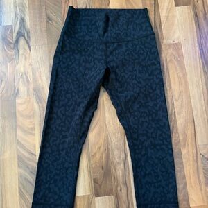 Lululemon Black Leopard Print Leggings